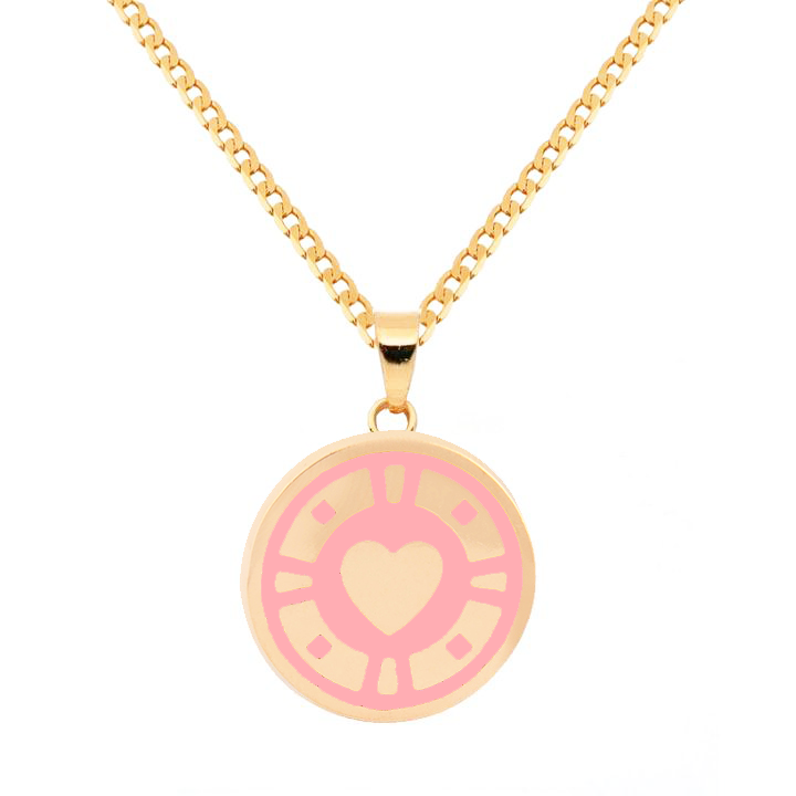 Casino Pendant Necklace Cotton Candy