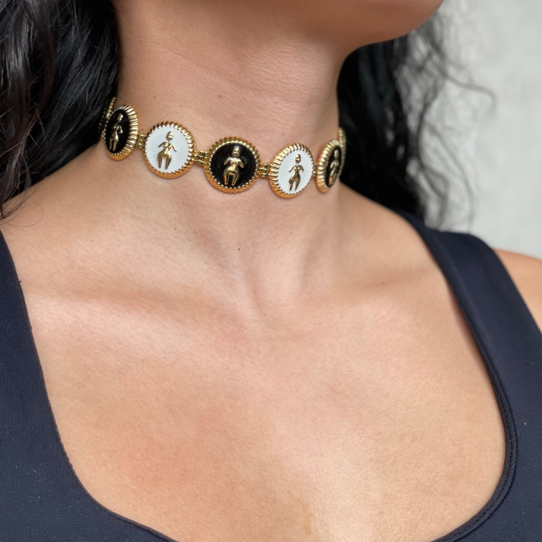 Venus Coin Choker B/W