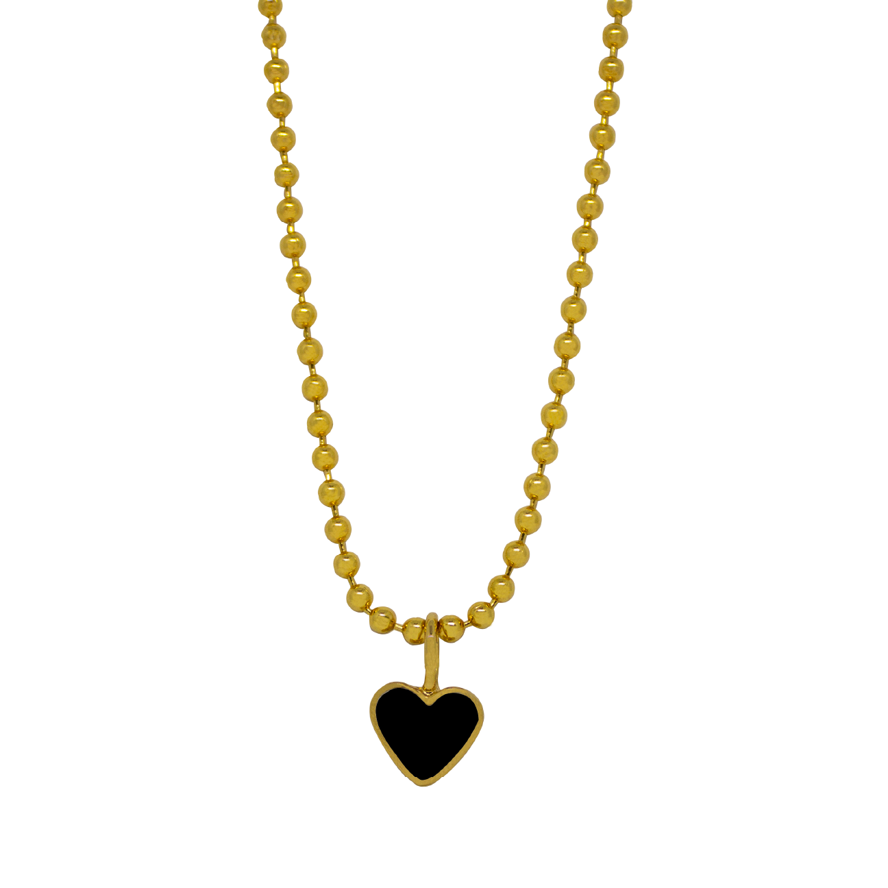 Mini Heart Choker Black