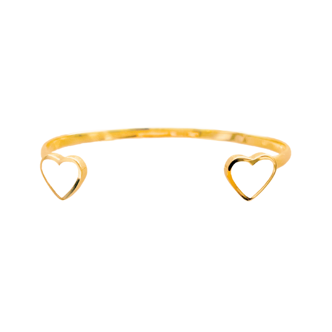 Heart Bracelet White