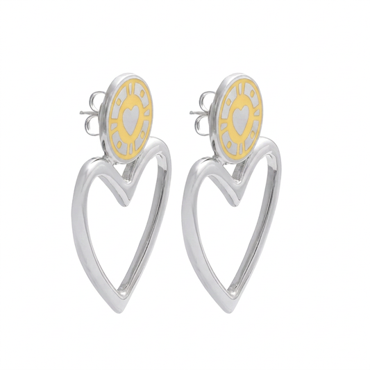 Jackpot Earrings Butter Rhodium