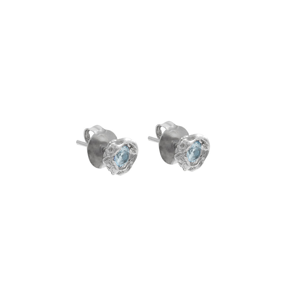 Tosca studs celeste Rhodium