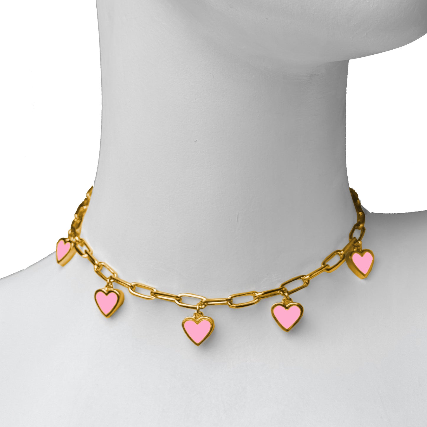 PREVENTA Heart Charm Choker cotton candy
