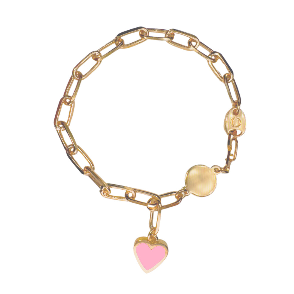 Heart Charm Bracelet Cotton