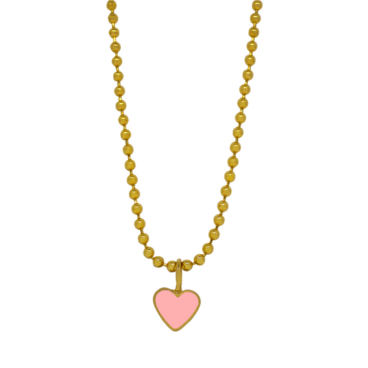 Mini Heart Choker Cotton candy
