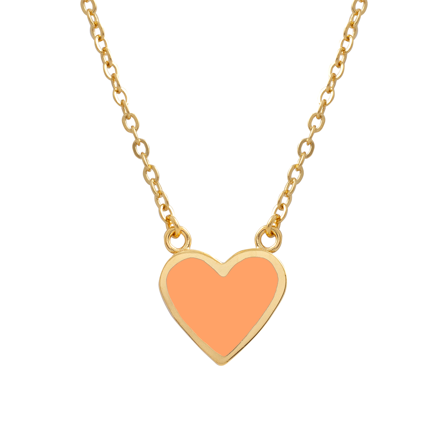 Heart Necklace Peach