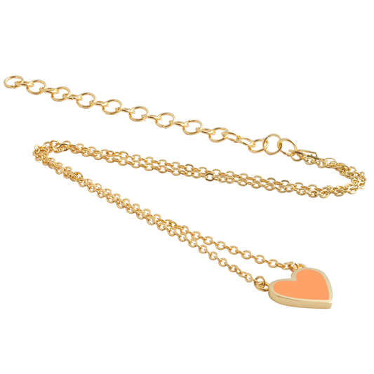 Heart Necklace Peach