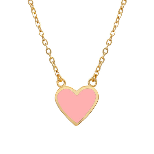 Heart Necklace cotton candy