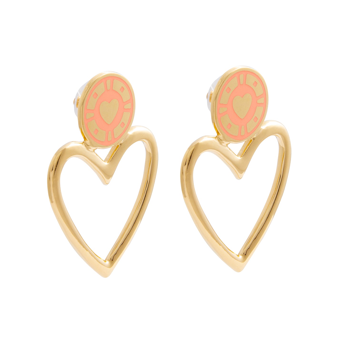 Jackpot Earrings Peach