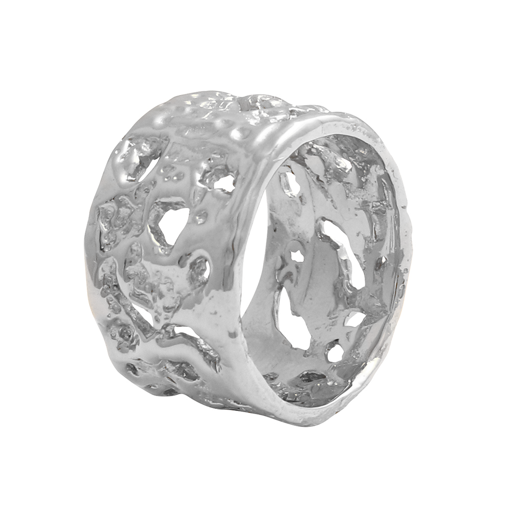 Lava Ring Rhodium