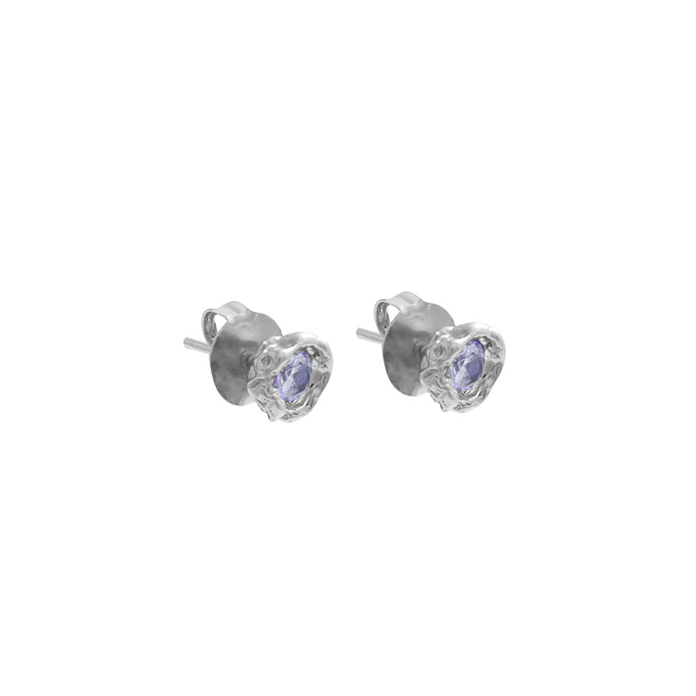 Tosca studs lavanda Rhodium