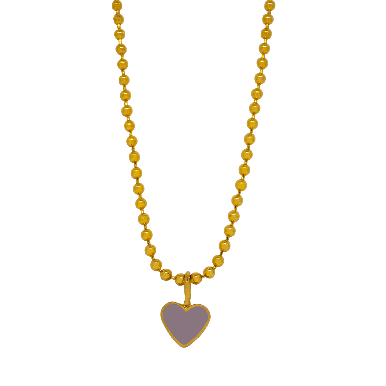 Mini Heart Choker Mauve Taupe