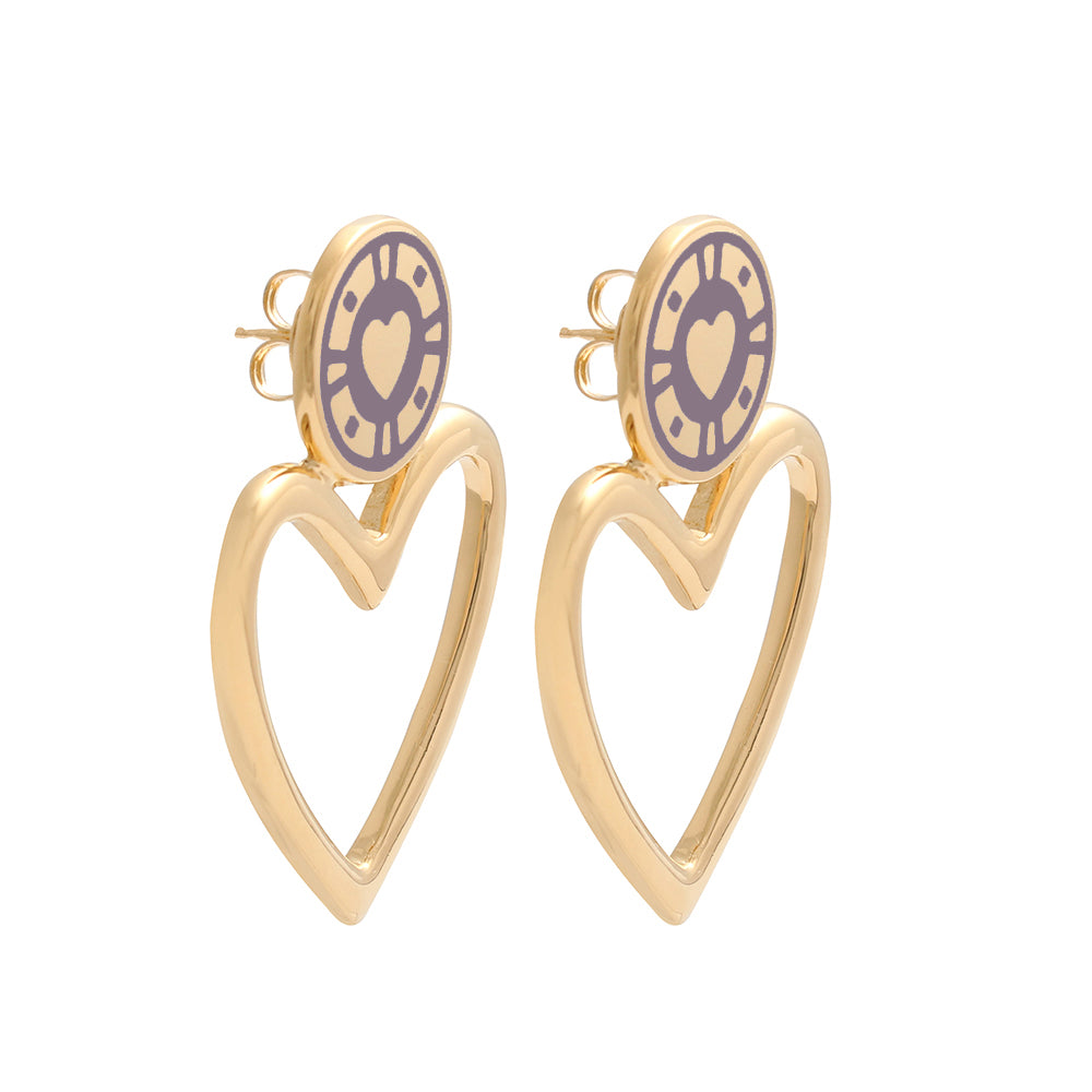 Jackpot Earrings Mauve Taupé