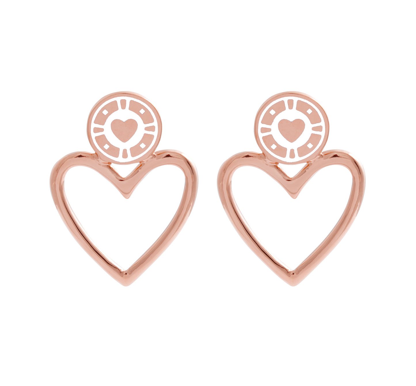 Jackpot Earrings White Rosegold