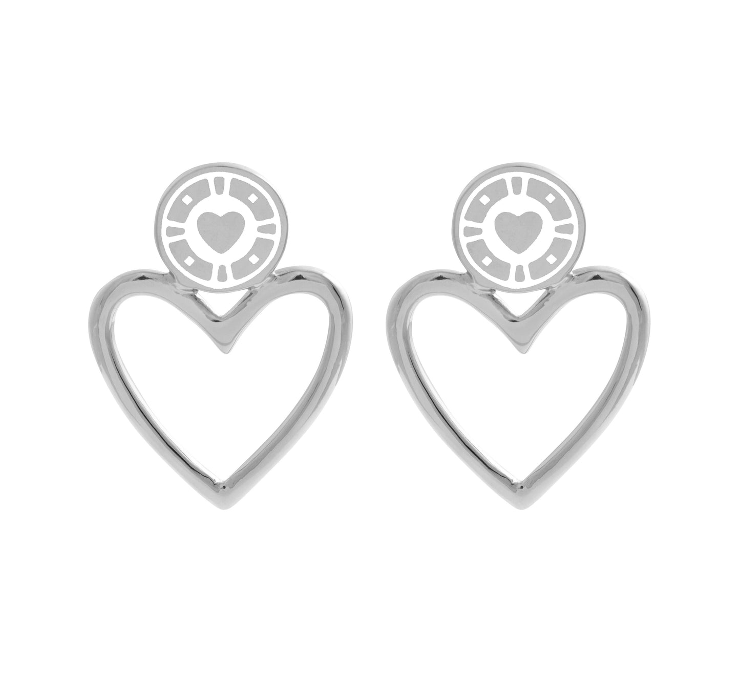 Jackpot Earrings White Rhodium