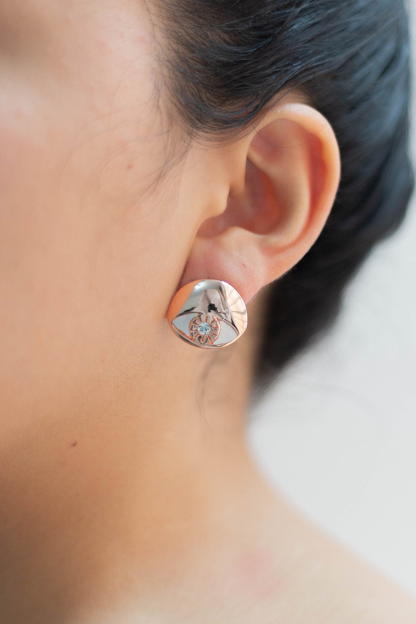 Adele Eye Studs Rosegold