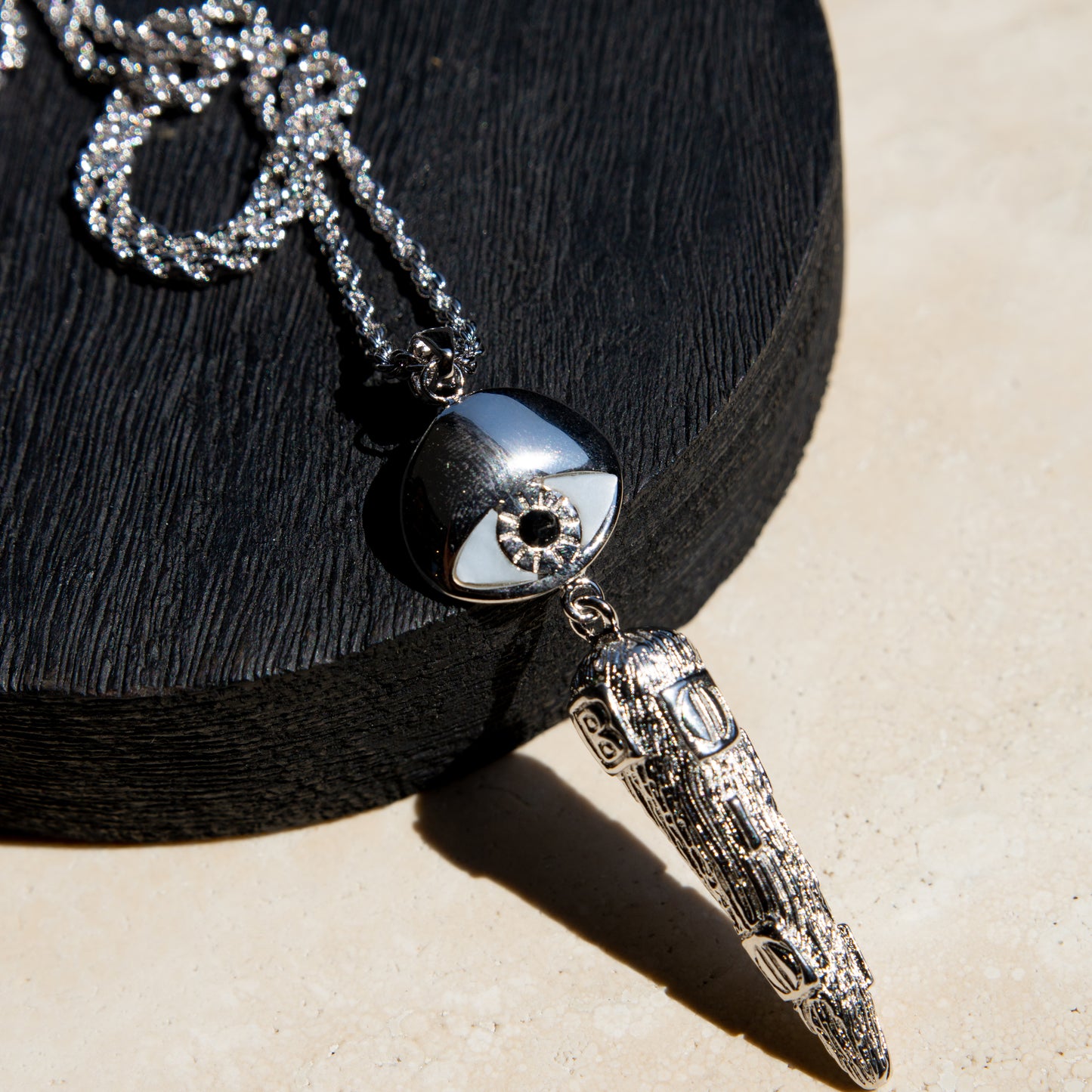 Adele Drop Necklace Rhodium small