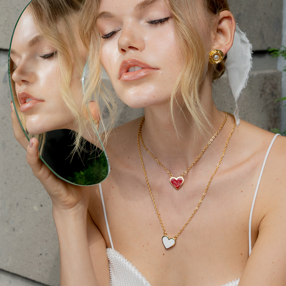 Heart Necklace Red