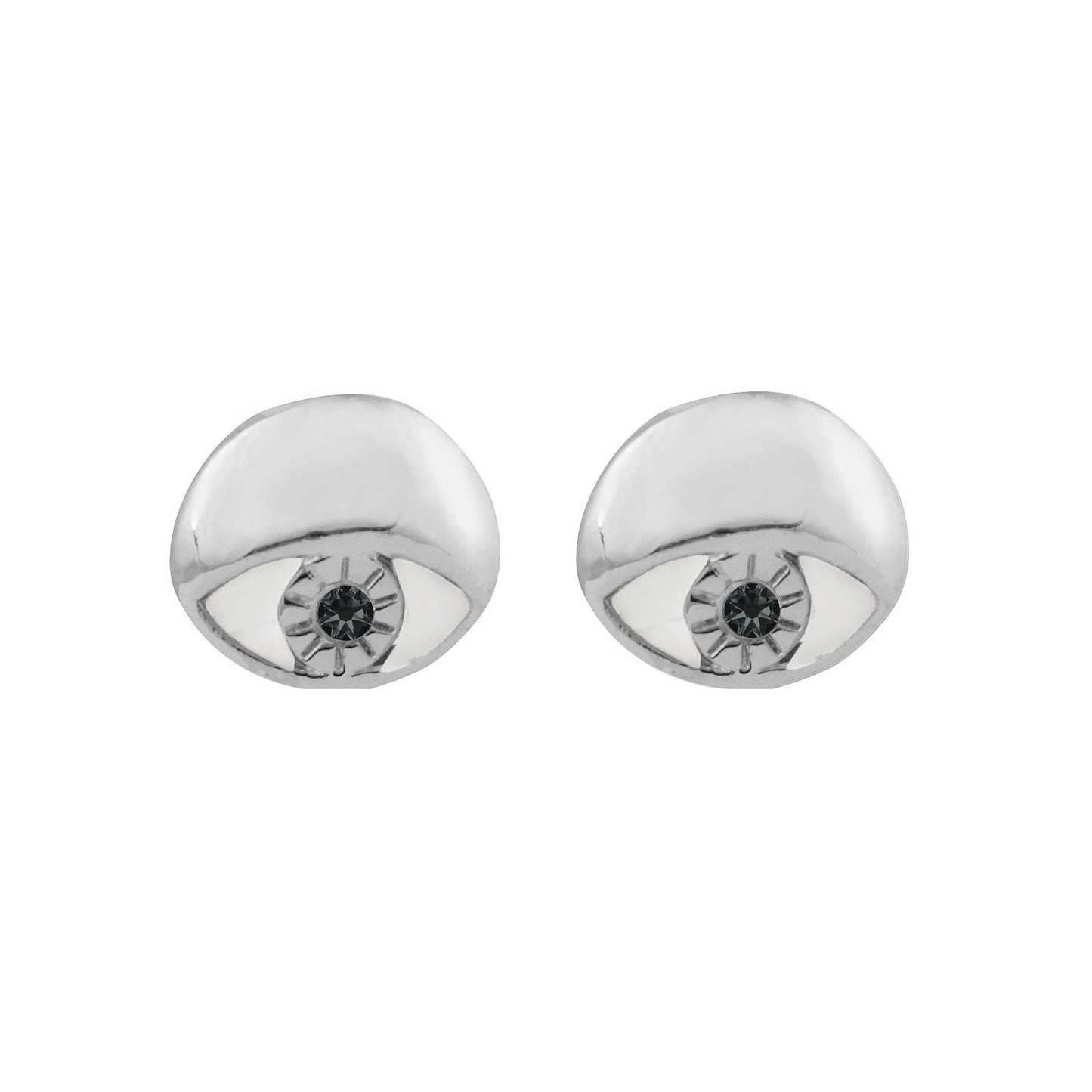 Adele Eye Studs Rhodium