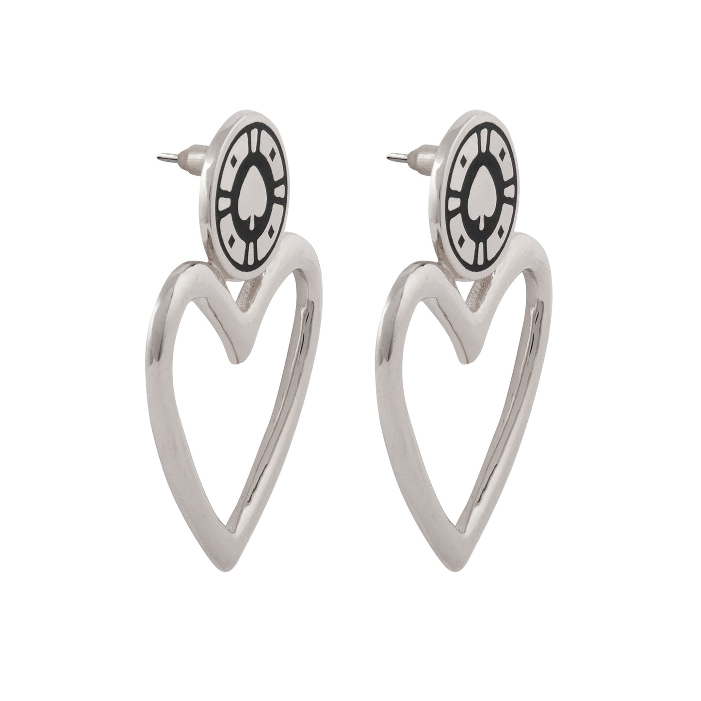 Jackpot Earrings Rhodium