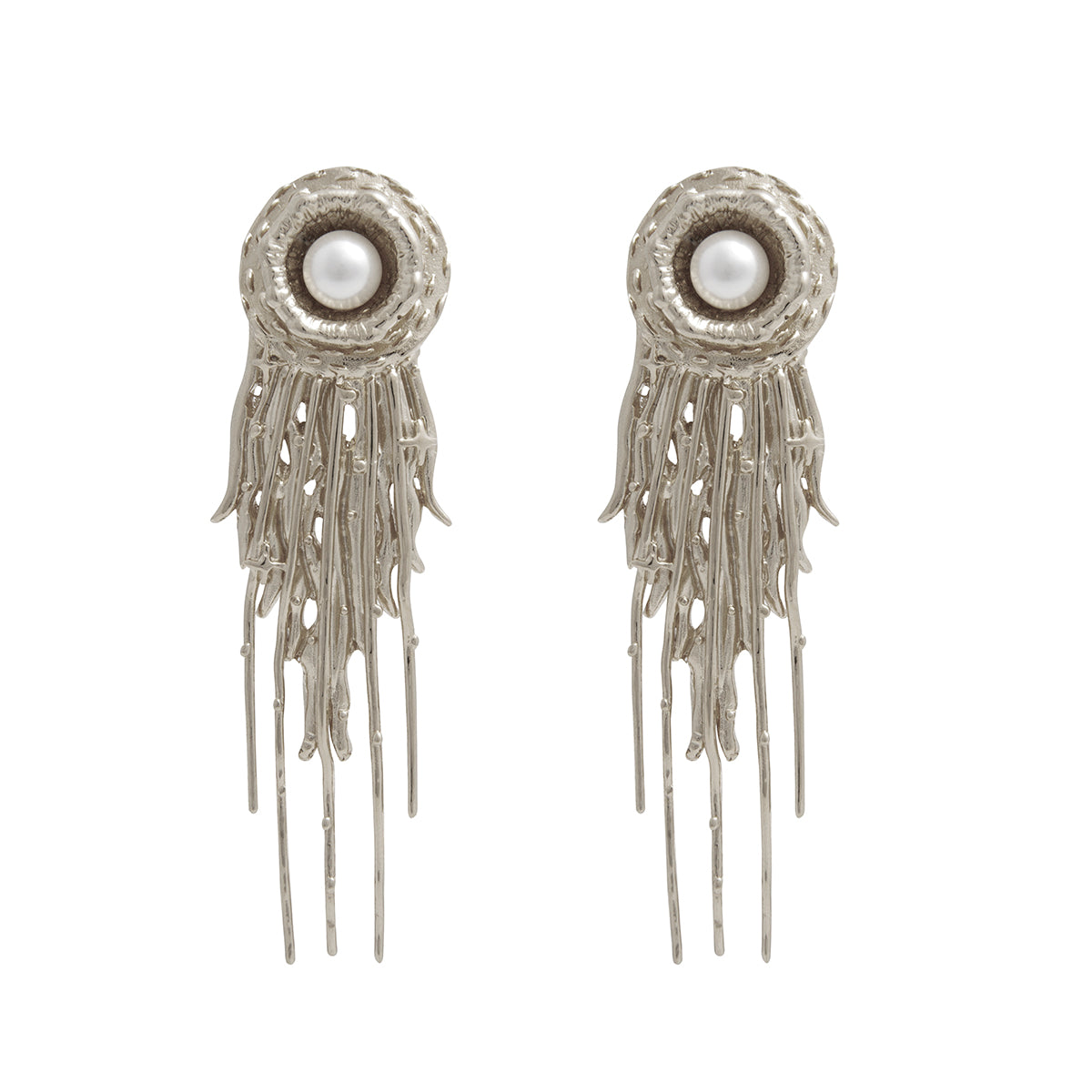 Shimmering Light Earrings Rhodium