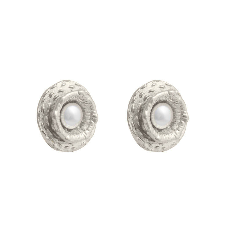 Shimmering Light Studs Rhodium