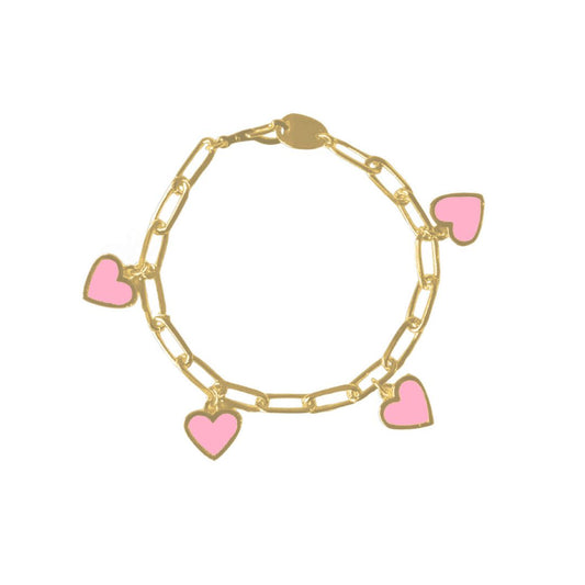 PREVENTA Hearts charm Bracelet Cotton Candy