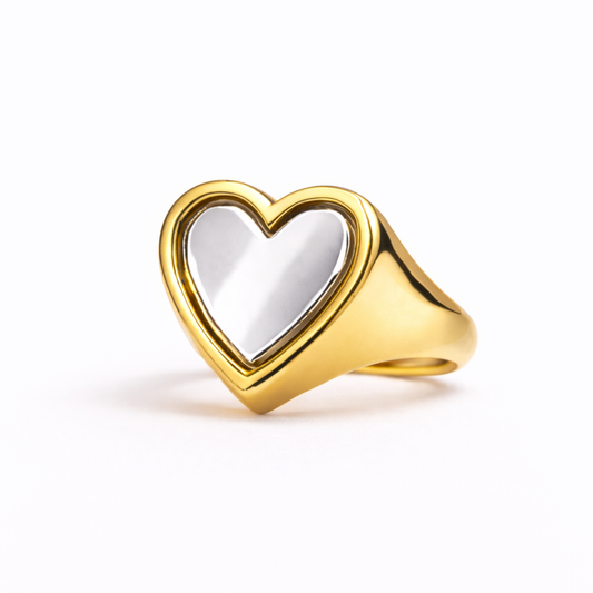 Maxi Heart Signature Ring GW