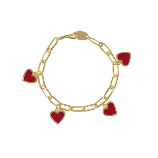 PREVENTA Hearts charm Bracelet Red