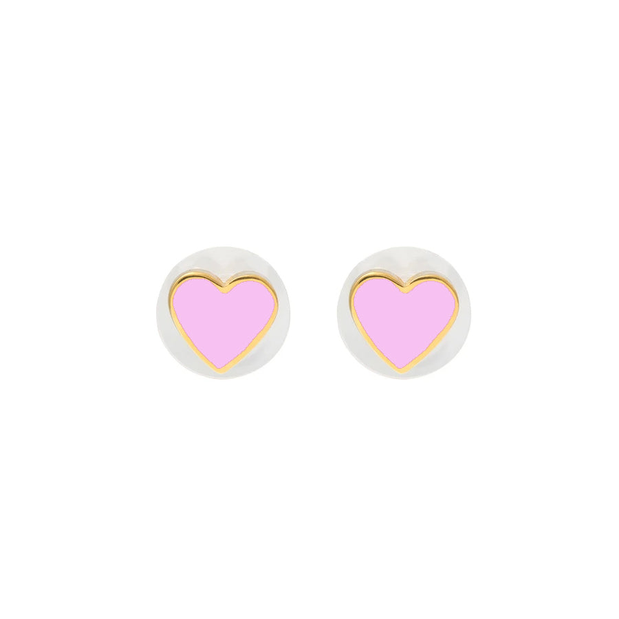 Mini Heart Studs cotton