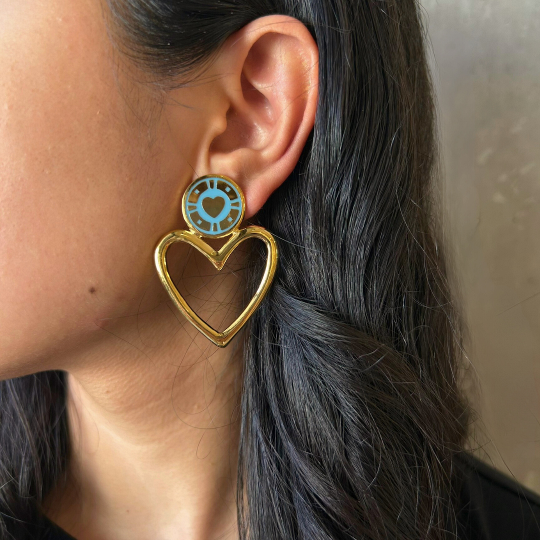 Jackpot Earrings Denim