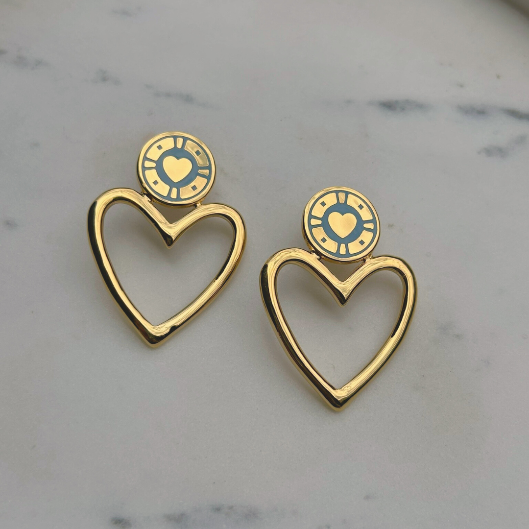 Jackpot Earrings Denim