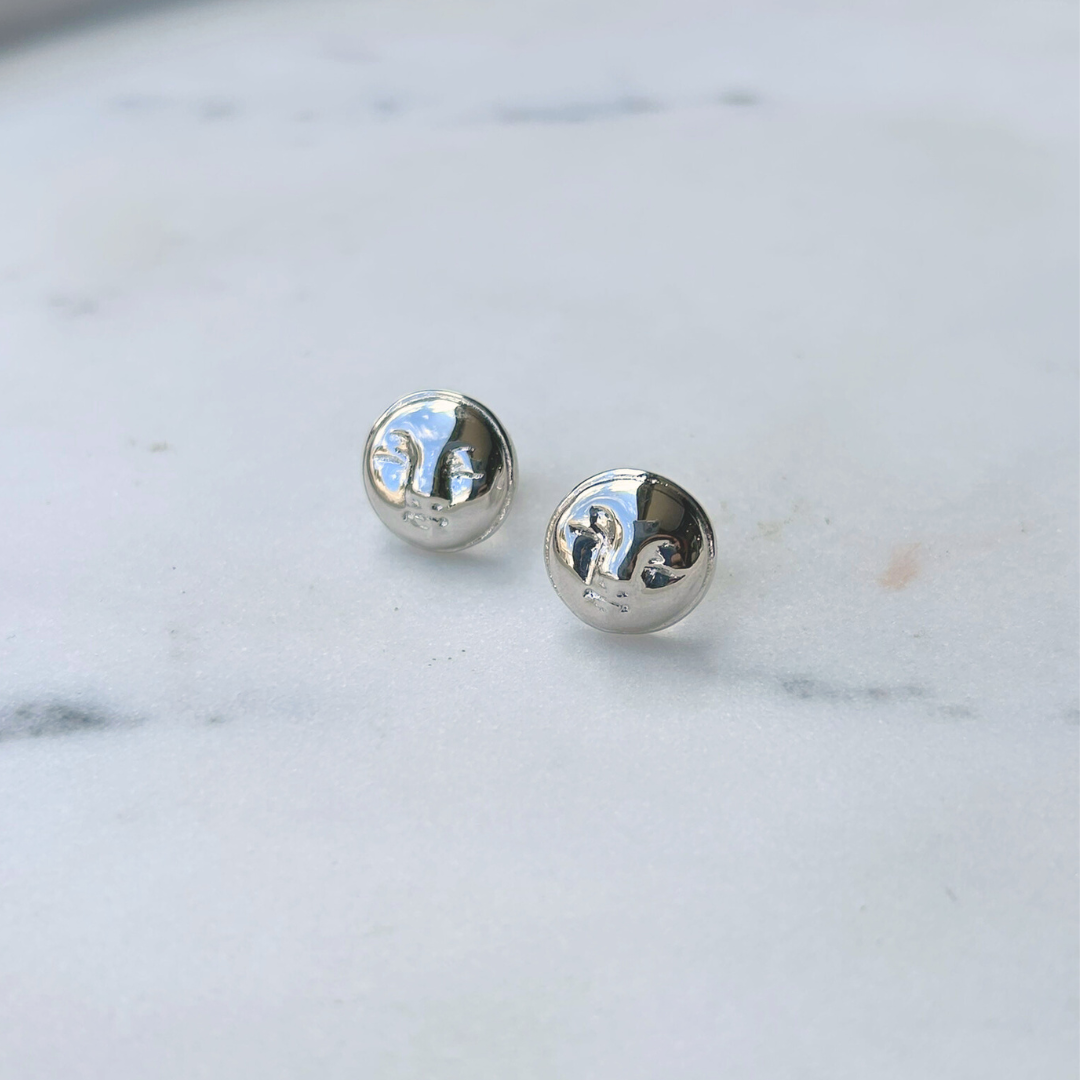 Venus studs Rhodium