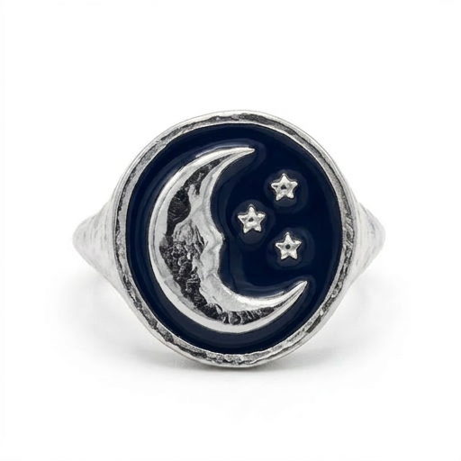 Luna Ring Rhodium