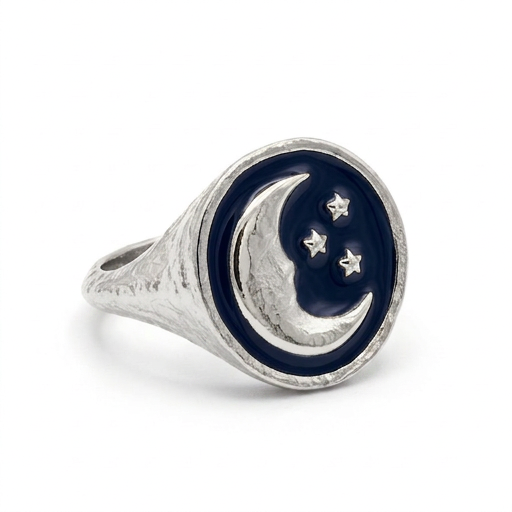 Luna Ring Rhodium