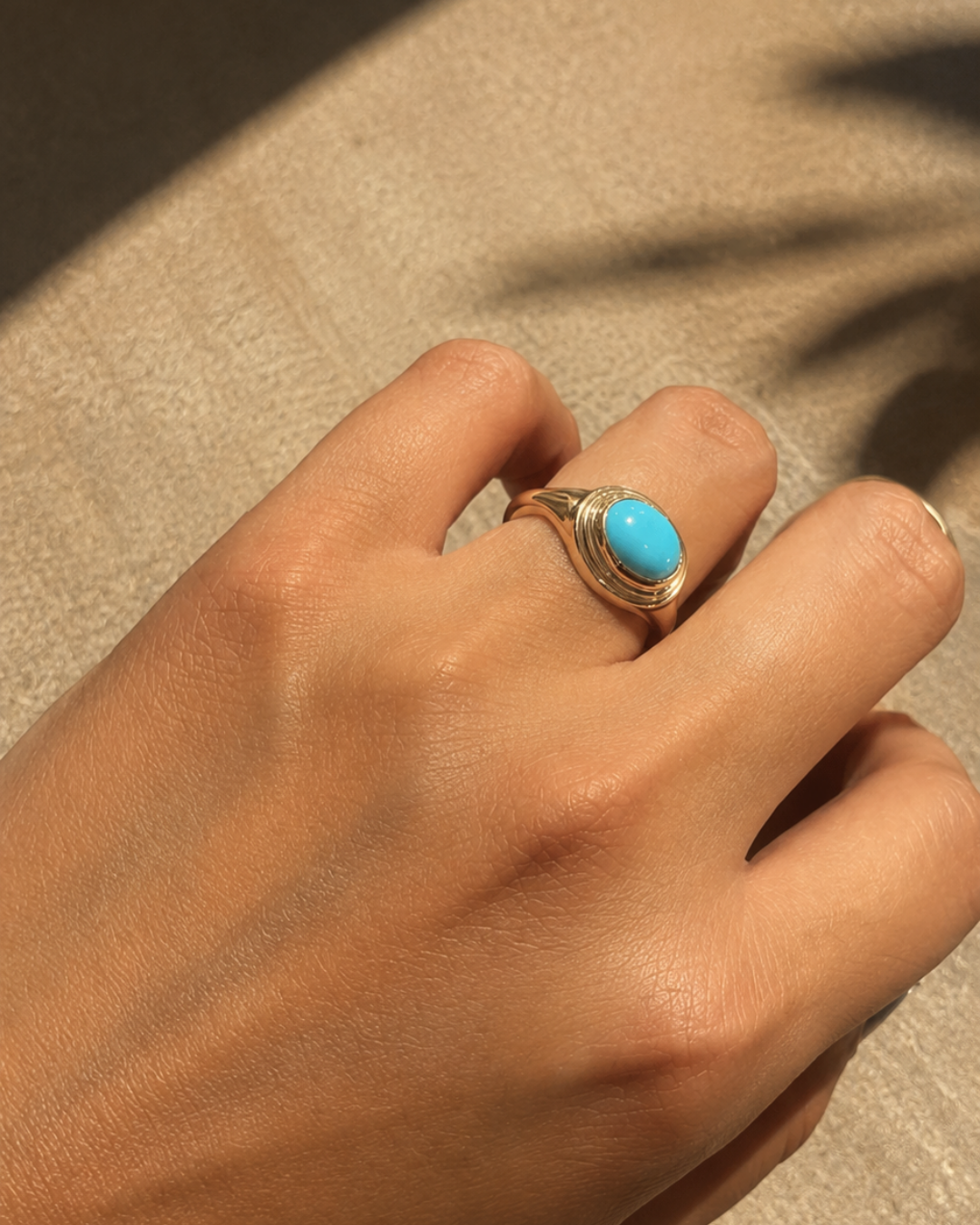 ECO TURQUOISE RING 14 K