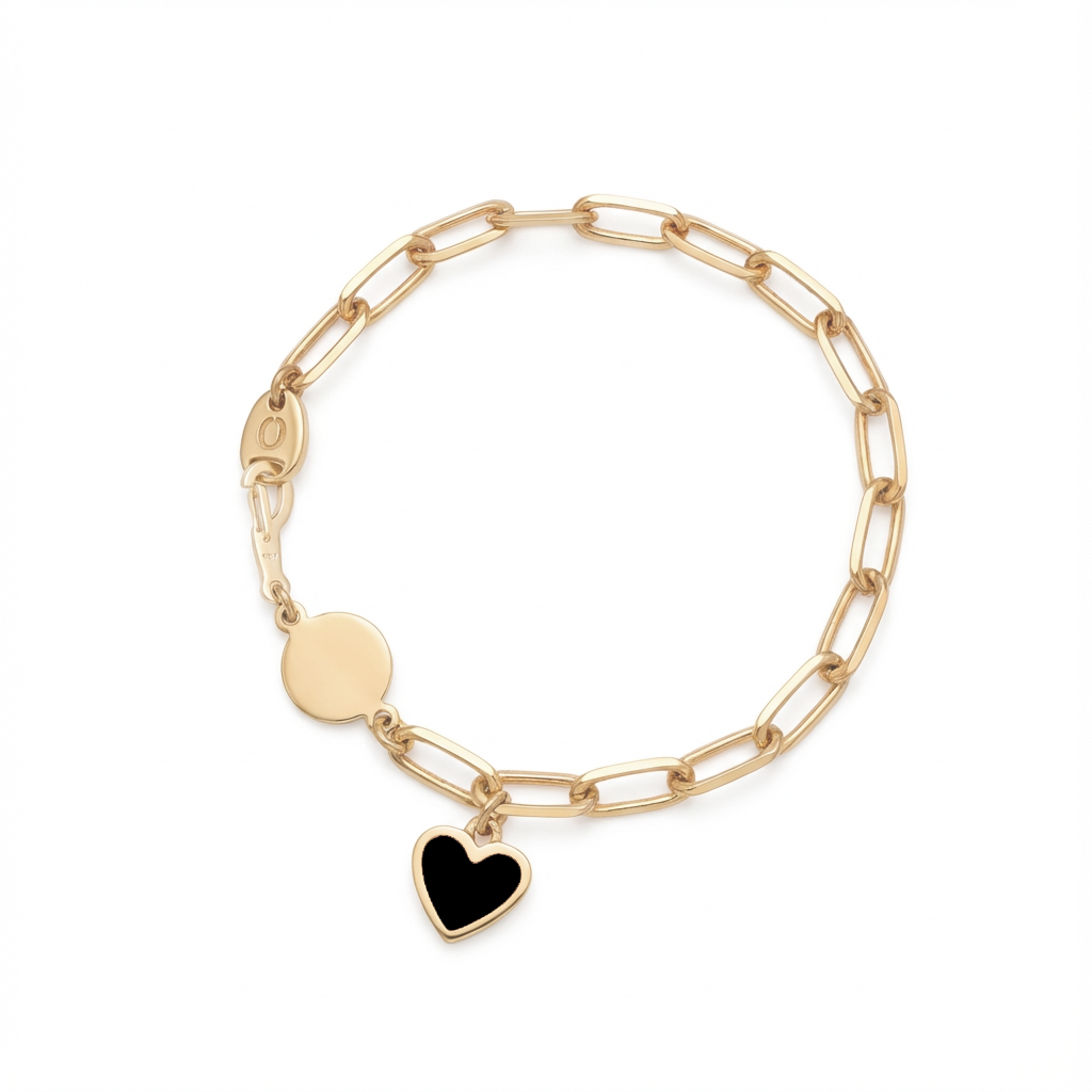 Single Charm Bracelet Black