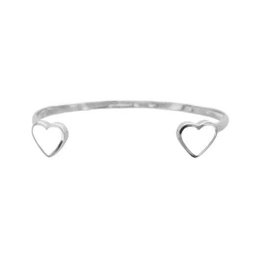 Heart Bracelet White Rhodium