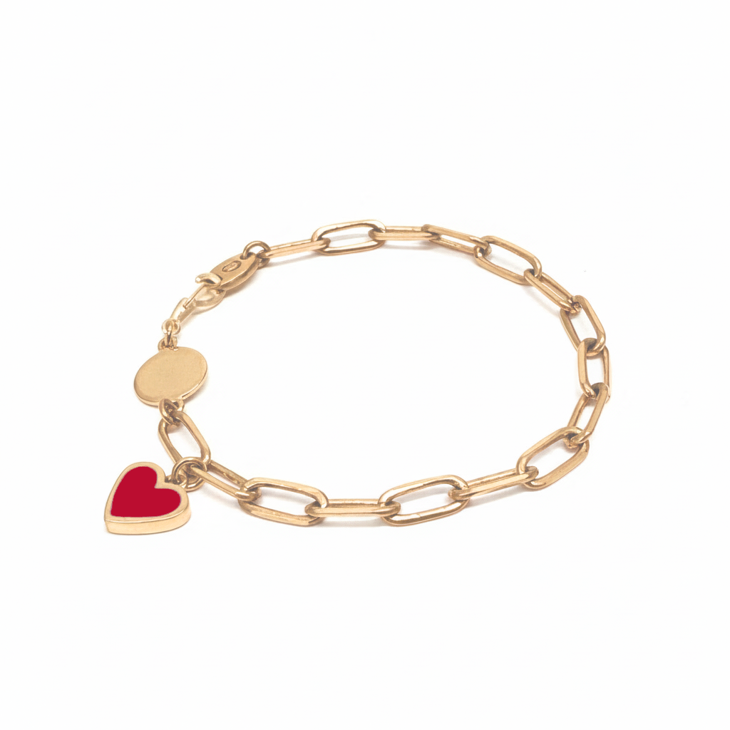 Single Charm Bracelet Red