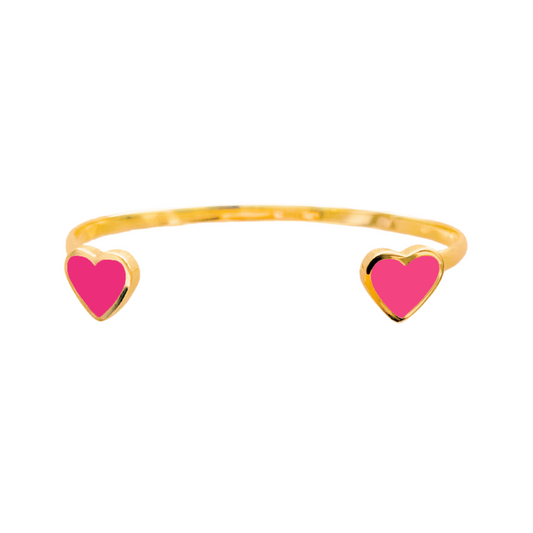 Heart Bracelet Hot pink
