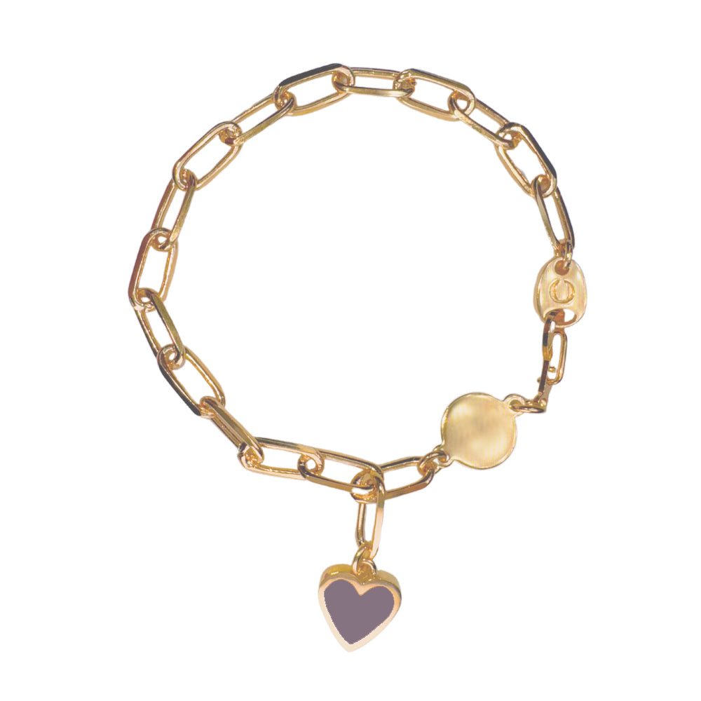 Single Charm Bracelet Mauve Taupé