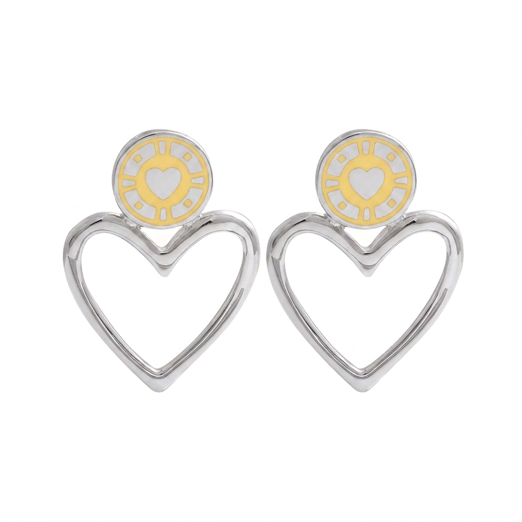 Jackpot Earrings Butter Rhodium