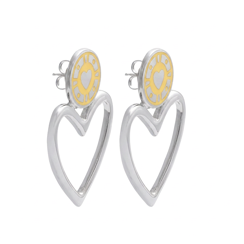 Jackpot Earrings Butter Rhodium