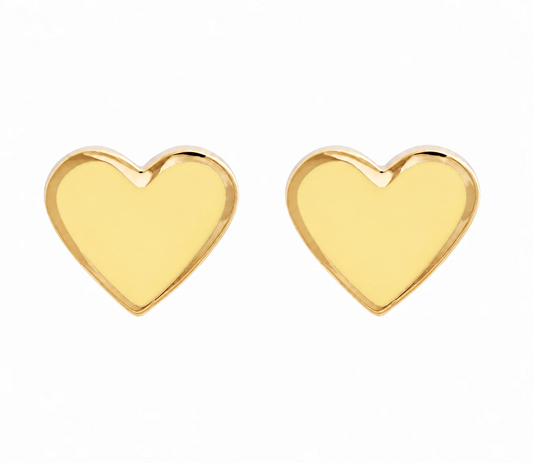 XL Heart Studs Butter