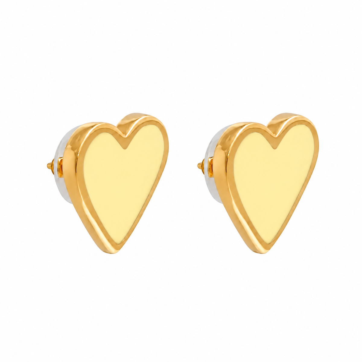 XL Heart Studs Butter