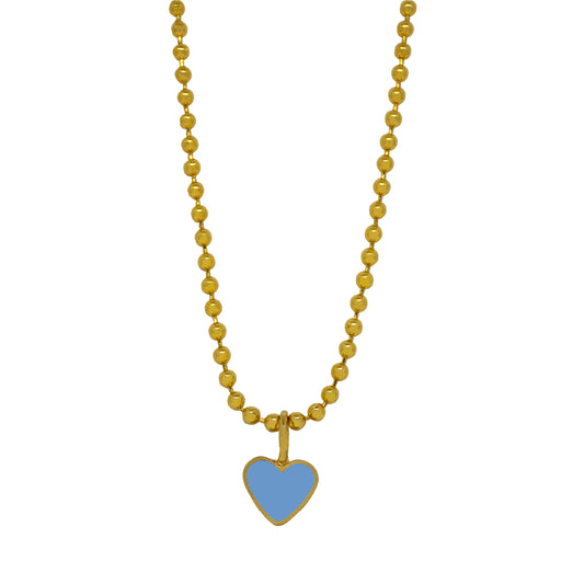 Mini Heart Choker Denim