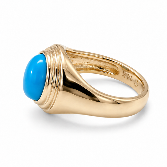 RESONANCE TURQUOISE RING 14 K