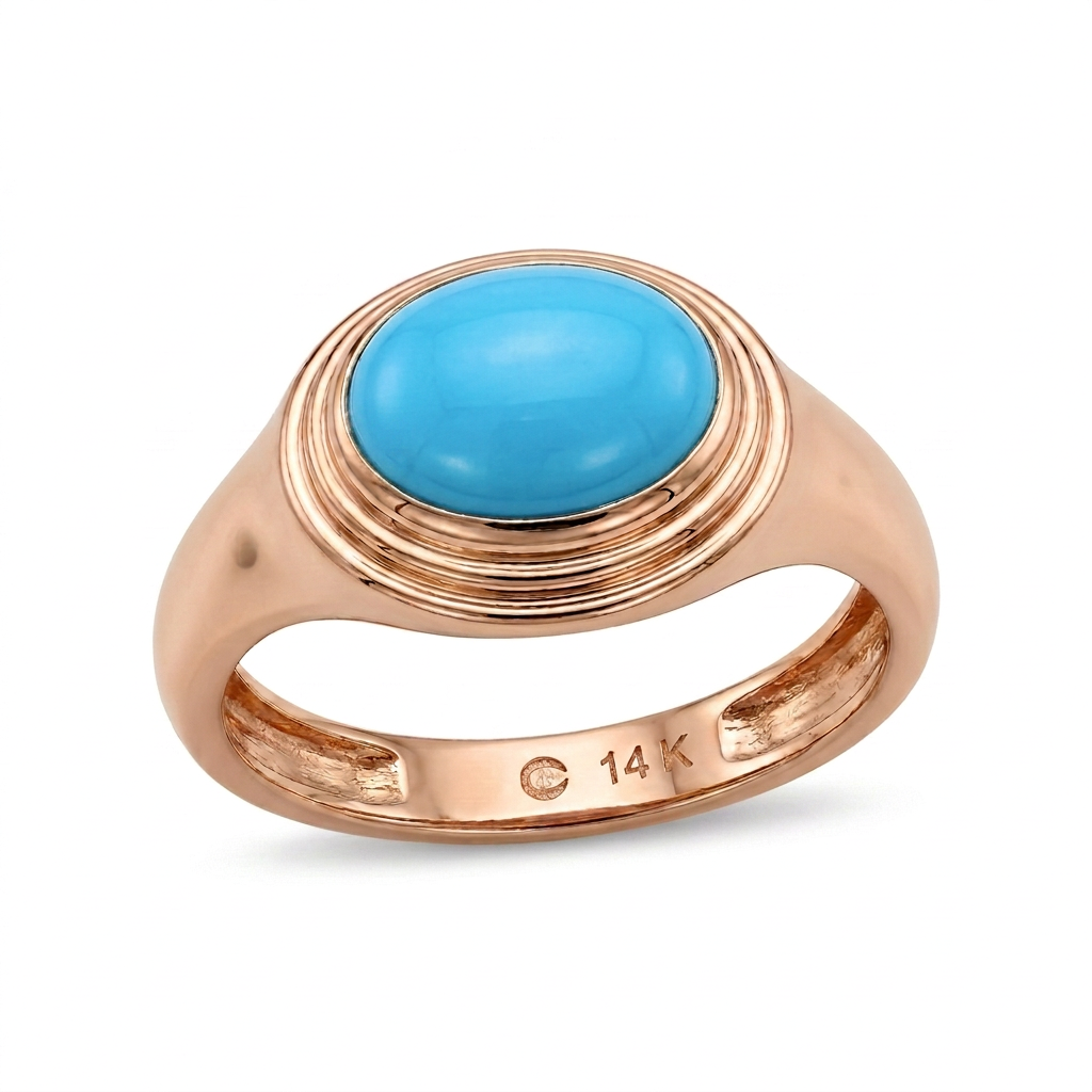 ECO TURQUOISE RING 14 K