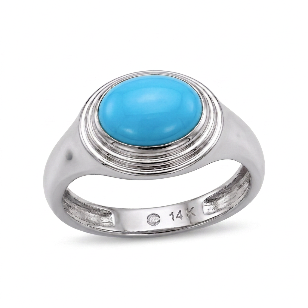 ECO TURQUOISE RING 14 K