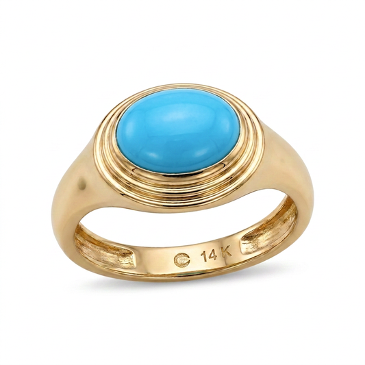 RESONANCE TURQUOISE RING 14 K